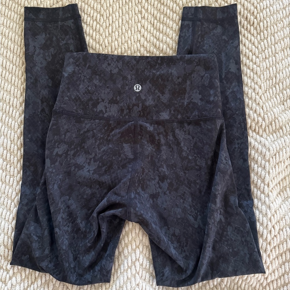 lululemon athletica Black Patterned Leggings